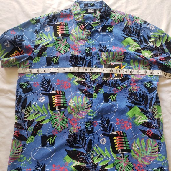 Vintage Authentic MTV Button Up Collar Shirt | Large | Music Television - Picture 4 of 11